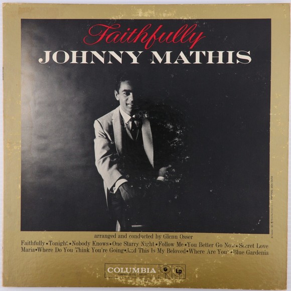 Johnny Mathis Faithfully 1959 Vinyl LP Record 6-Eye Hollywood Pressing CL 1422 - Picture 1 of 16